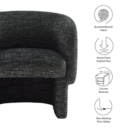 Muse Boucle Fabric Barrel Accent Chair