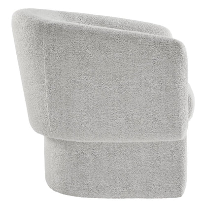 Muse Boucle Fabric Barrel Accent Chair