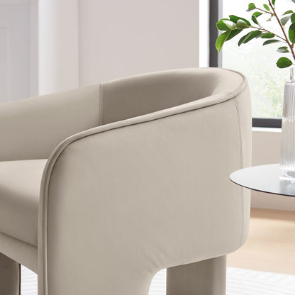 Greer Performance Velvet Upholstered Accent Armchair