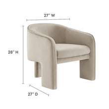 Greer Performance Velvet Upholstered Accent Armchair