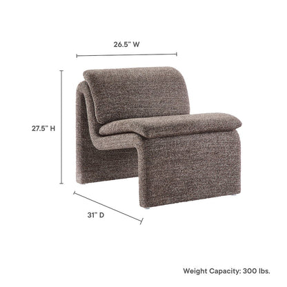 Dune Boucle Upholstered Armless Accent Chair
