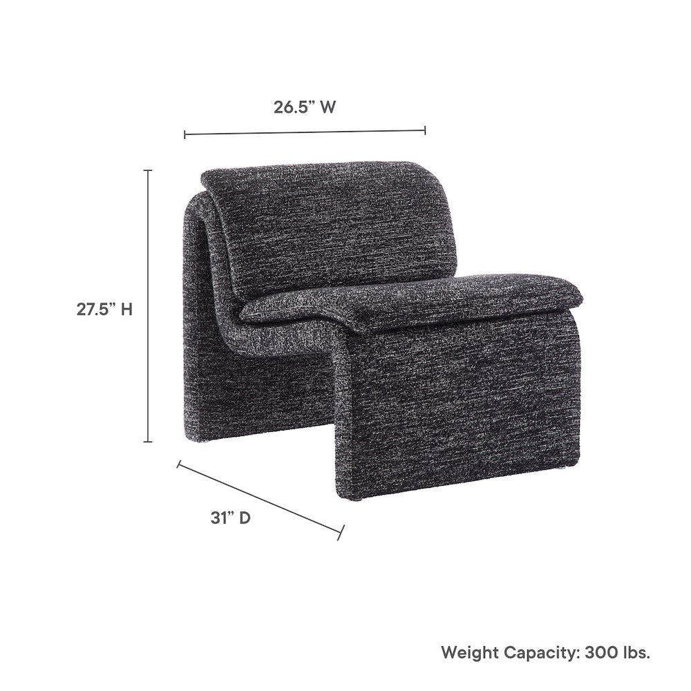 Dune Boucle Upholstered Armless Accent Chair
