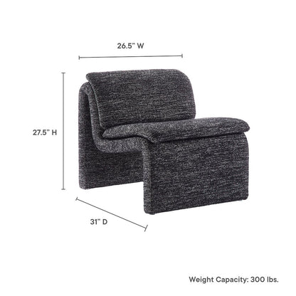 Dune Boucle Upholstered Armless Accent Chair