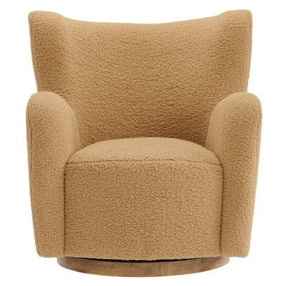 Montrose Wingback Sherpa Swivel Accent Chair