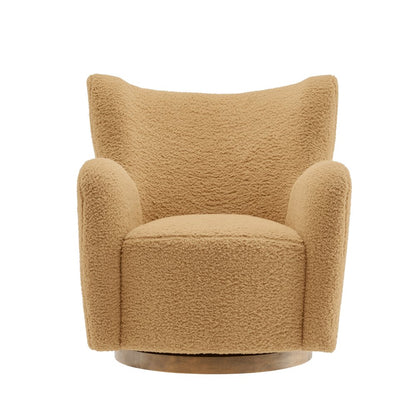 Montrose Wingback Sherpa Swivel Accent Chair