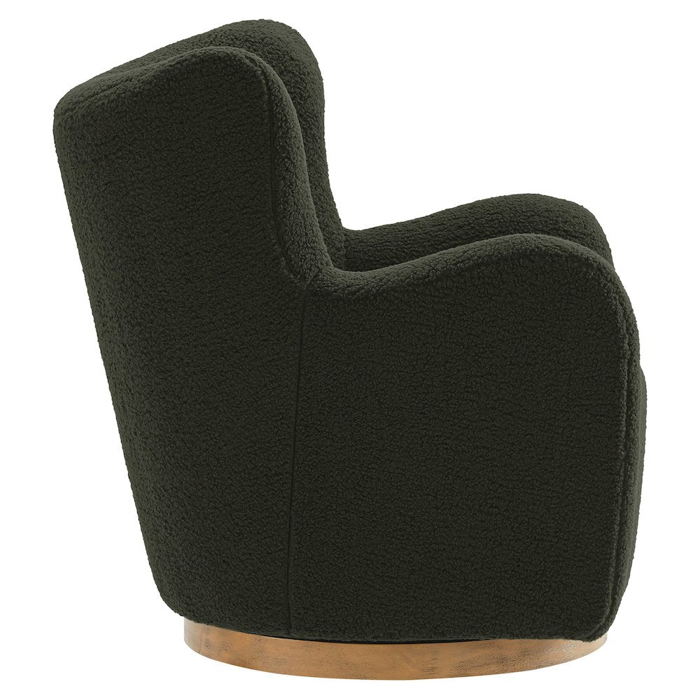 Montrose Wingback Sherpa Swivel Accent Chair