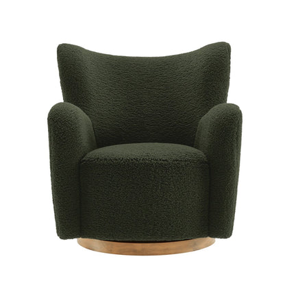 Montrose Wingback Sherpa Swivel Accent Chair