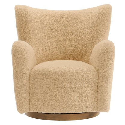 Montrose Wingback Sherpa Swivel Accent Chair