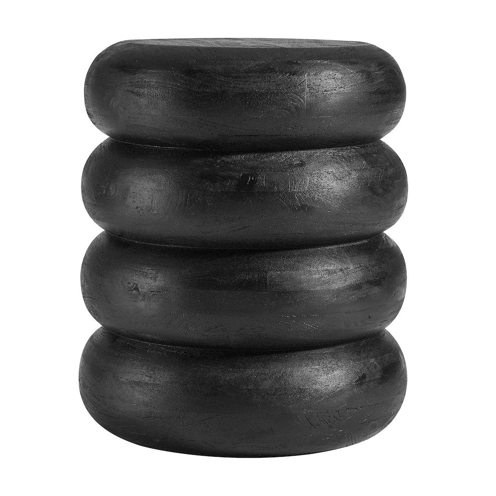Ellery Round Stacked Wood Side Table