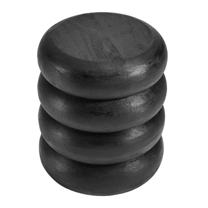 Ellery Round Stacked Wood Side Table