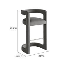 Winslow Performance Velvet Bar Stool
