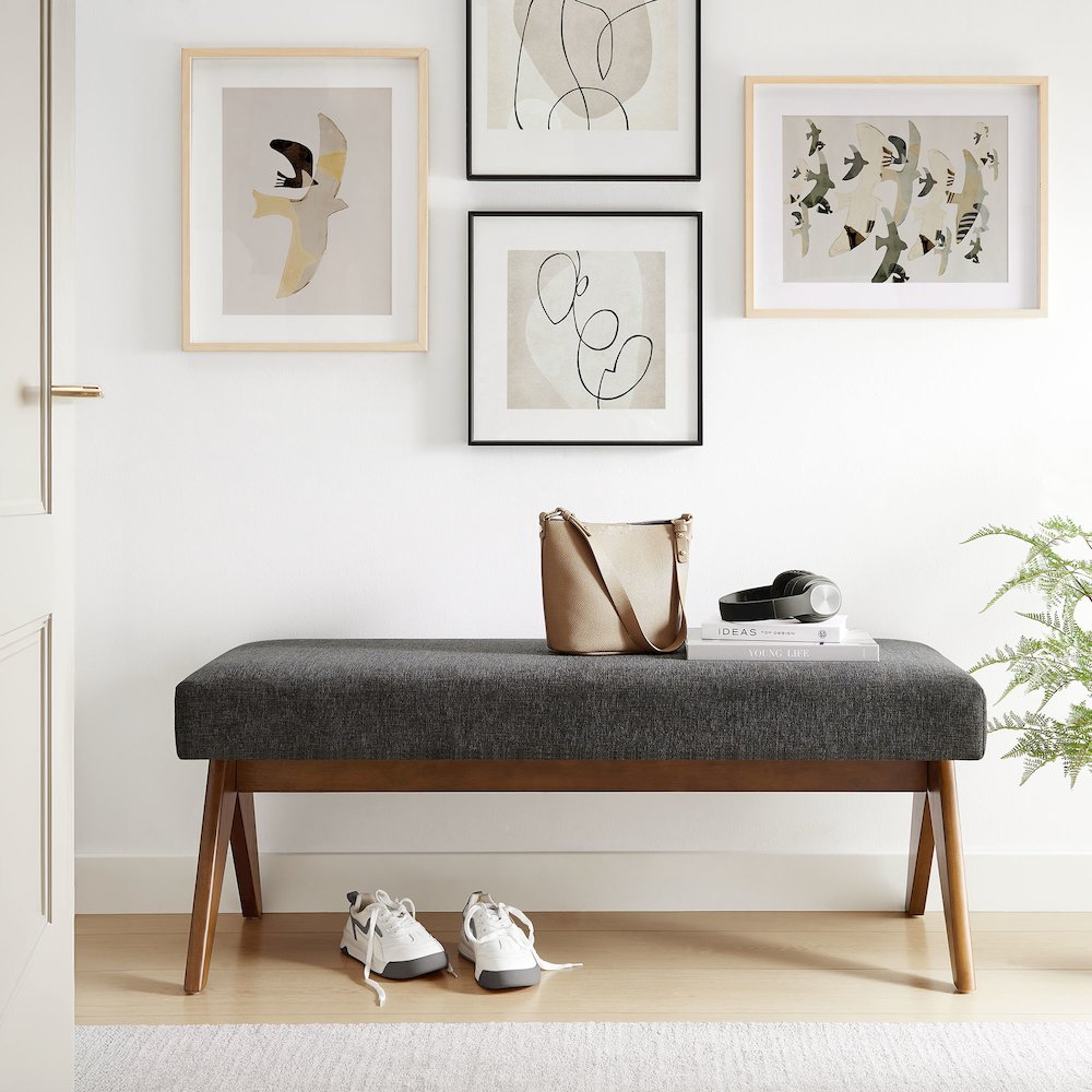 Lyra 47" Fabric Upholstered Bench
