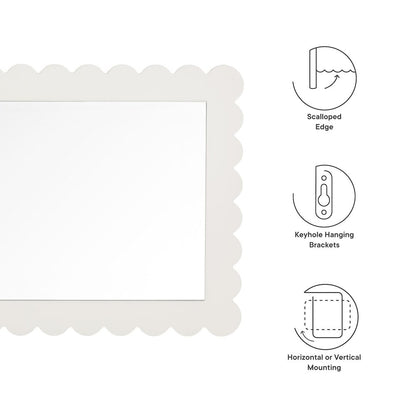 Emmeline Scalloped Rectangle Wall Mirror