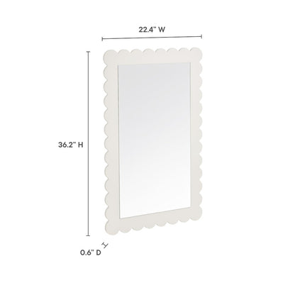 Emmeline Scalloped Rectangle Wall Mirror
