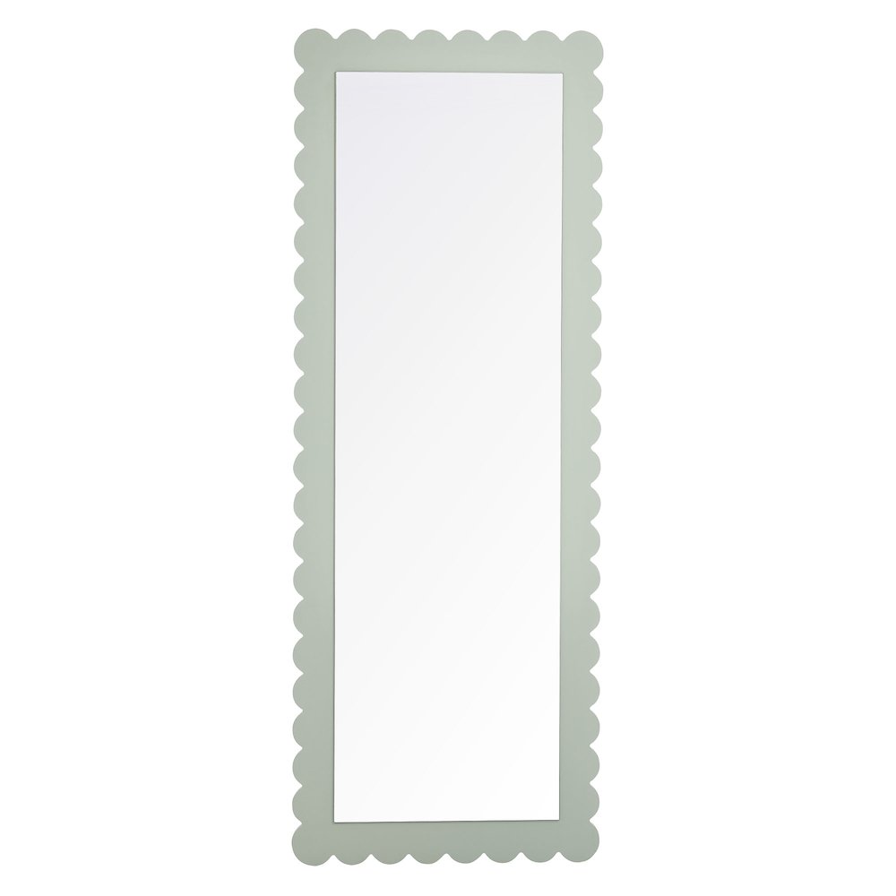 Emmeline Scalloped Rectangle Floor Mirror