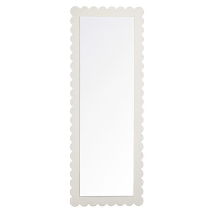 Emmeline Scalloped Rectangle Floor Mirror