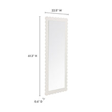 Emmeline Scalloped Rectangle Floor Mirror