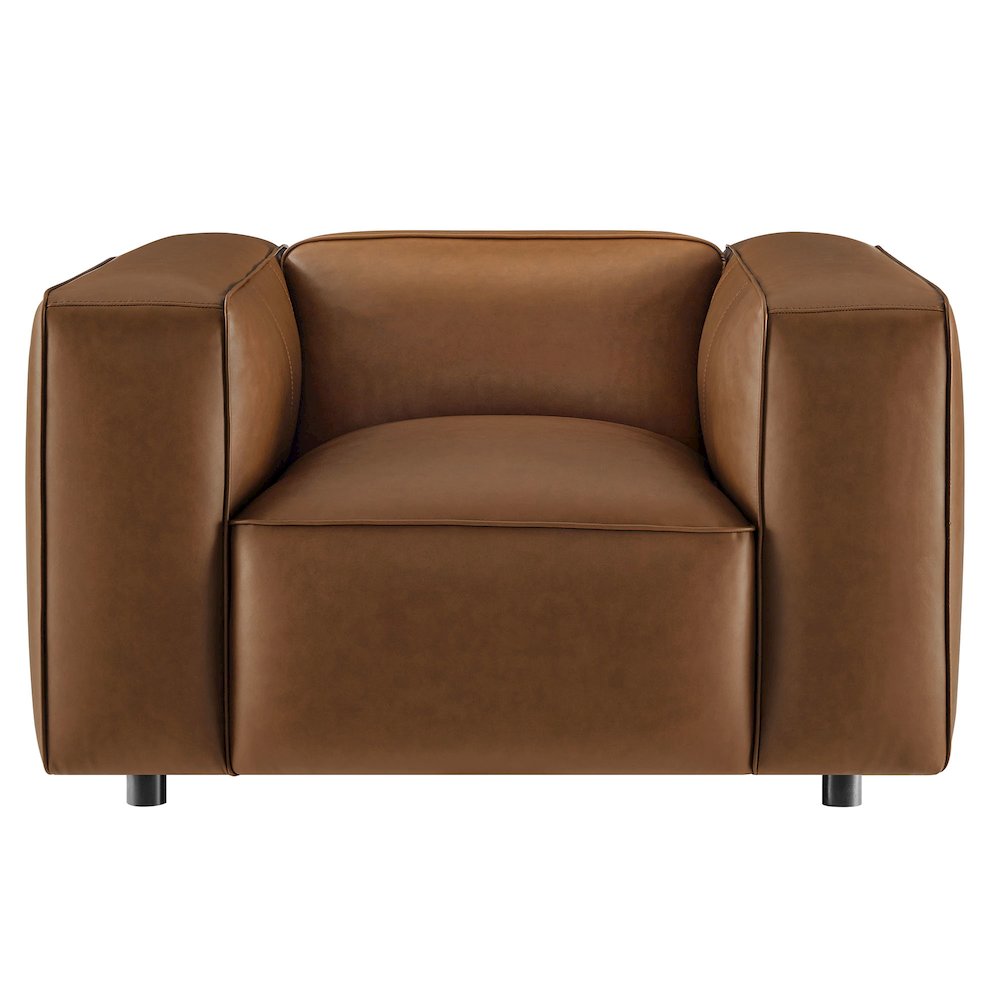 Auren Upholstered Vegan Leather Modular Armchair