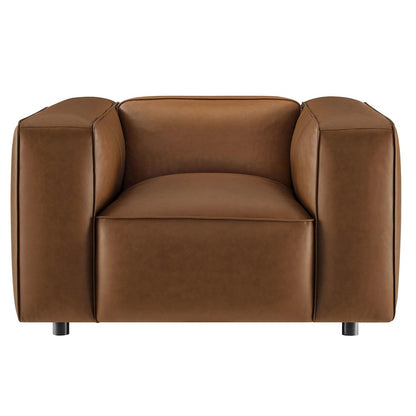 Auren Upholstered Vegan Leather Modular Armchair