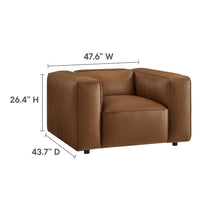 Auren Upholstered Vegan Leather Modular Armchair