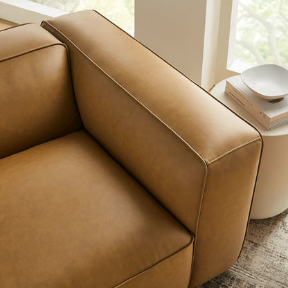 Auren Upholstered Vegan Leather Modular Right Armchair