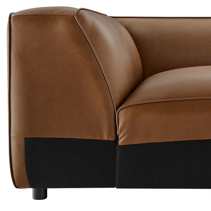 Auren Upholstered Vegan Leather Modular Corner Chair
