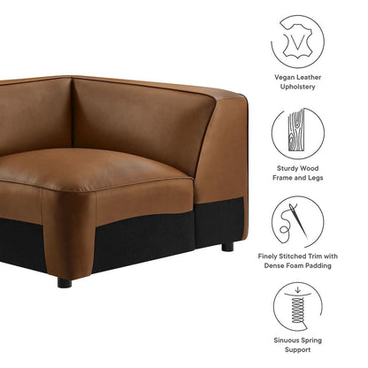 Auren Upholstered Vegan Leather Modular Corner Chair