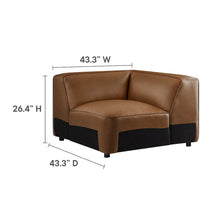 Auren Upholstered Vegan Leather Modular Corner Chair