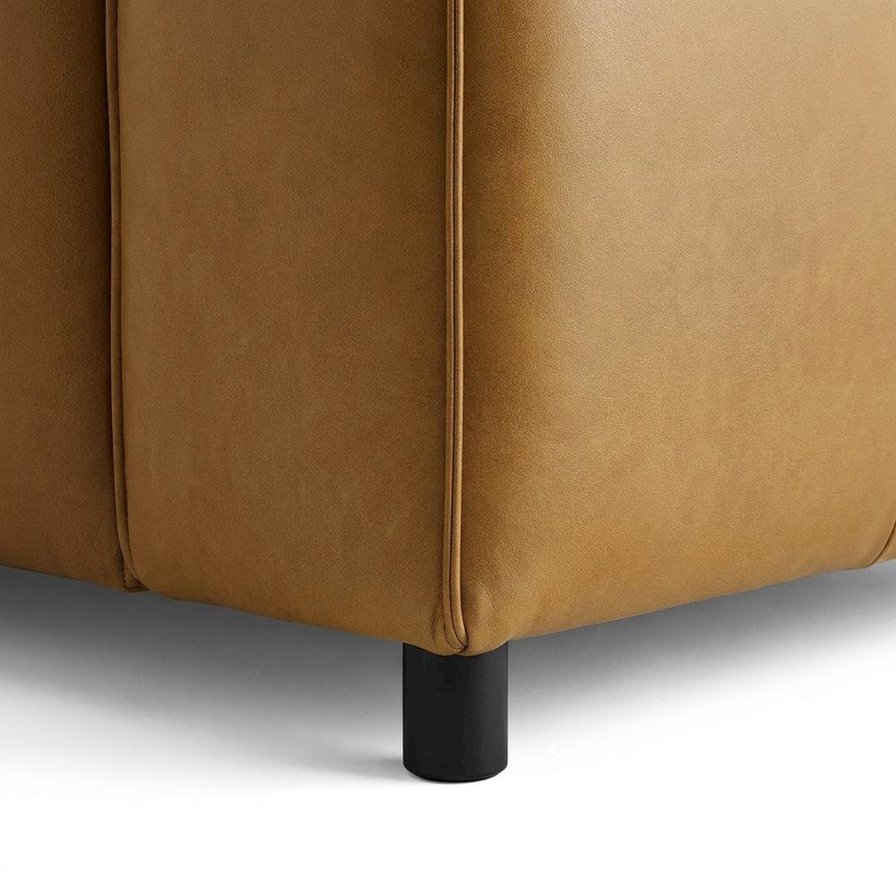 Vegan Leather Modular Sectional Sofa and Couch for Living Room, Camel