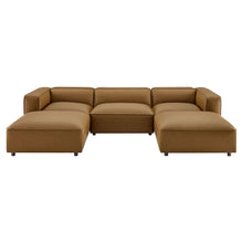 Auren 5-Piece Upholstered Vegan Leather Modular U-Shaped Sofa