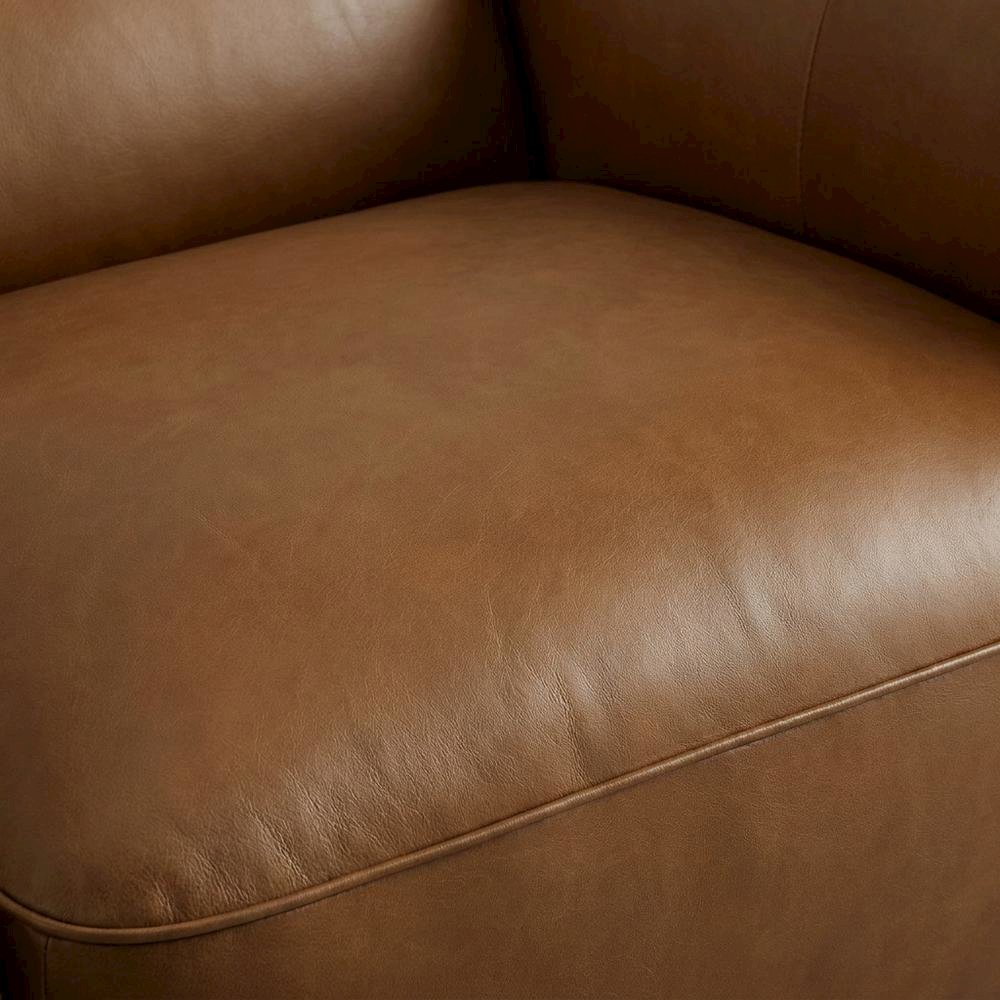 Upholstered Vegan Leather Modular Sectional Sofa with Mid-Century Style, Coffee