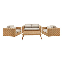 Thames 4-Piece Outdoor Patio Wicker Outdoor Patio Rattan Furniture Set