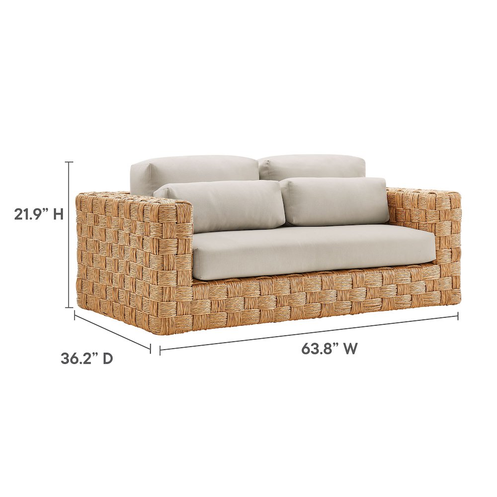 Thames 4-Piece Outdoor Patio Wicker Outdoor Patio Rattan Furniture Set