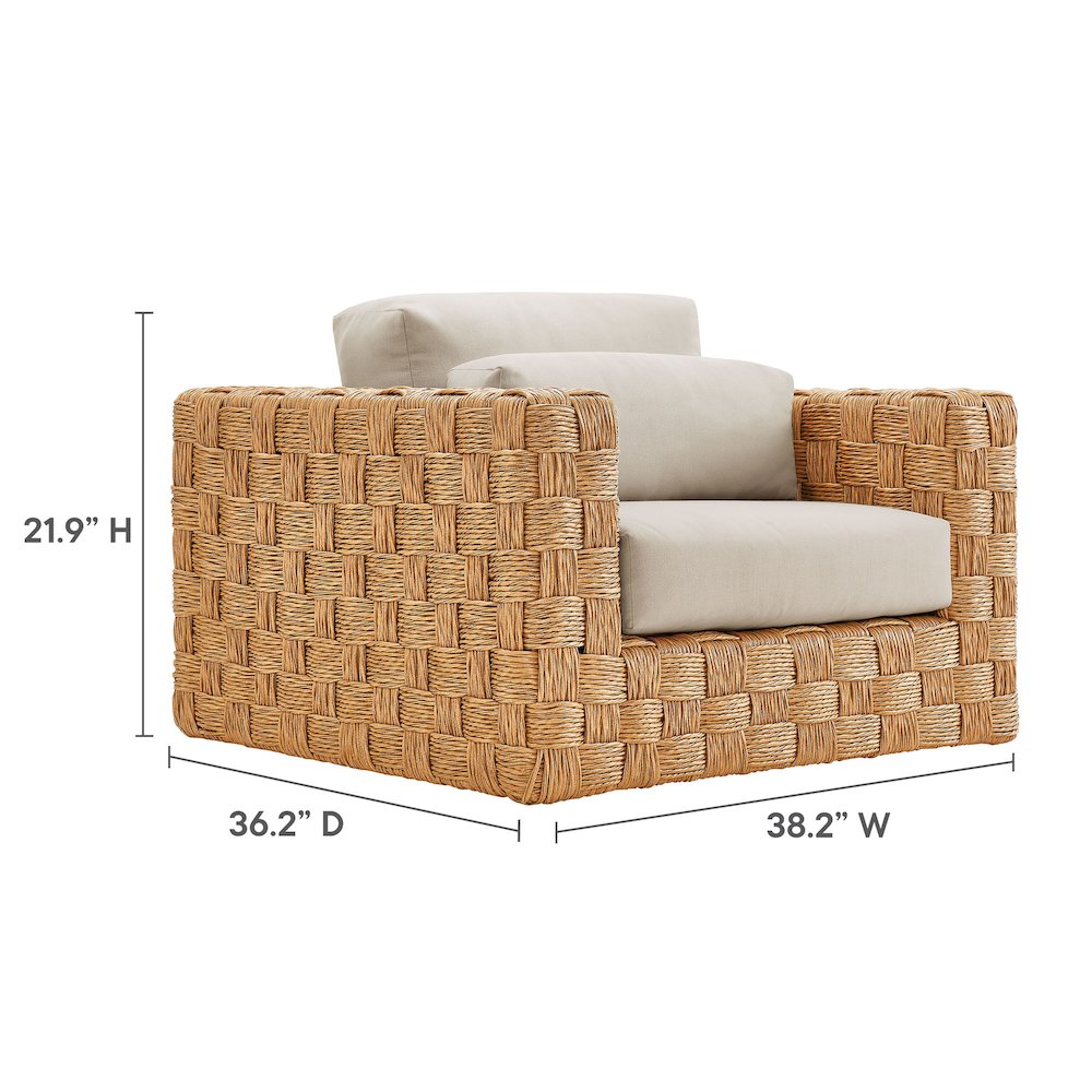 Thames 4-Piece Outdoor Patio Wicker Outdoor Patio Rattan Furniture Set
