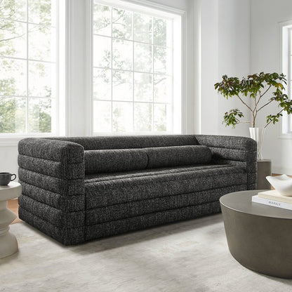 Relle Channel Tufted Boucle Upholstered Sofa