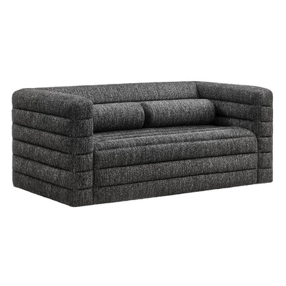 Relle Channel Tufted Boucle Upholstered Loveseat