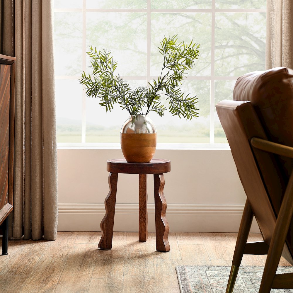 Sorrel Carved Wood Stool