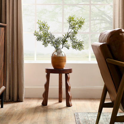 Sorrel Carved Wood Stool