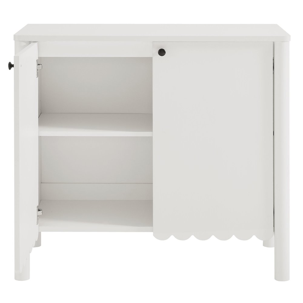 Emmeline 35" 2-Door Scalloped Sideboard Cabinet