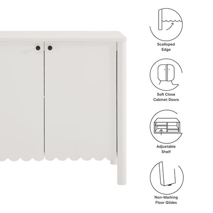 Emmeline 35" 2-Door Scalloped Sideboard Cabinet