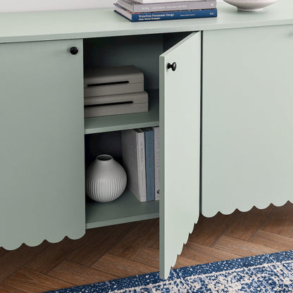 Emmeline 66" 4-Door Scalloped Sideboard Cabinet