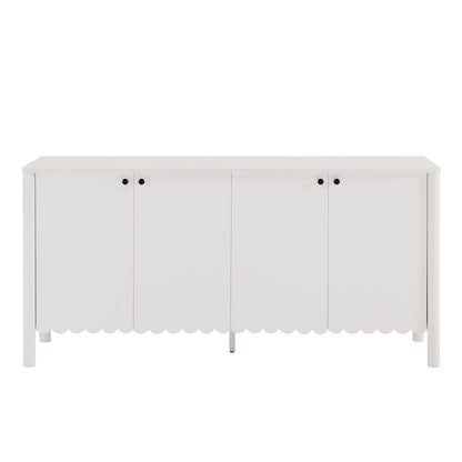 Emmeline 66" 4-Door Scalloped Sideboard Cabinet