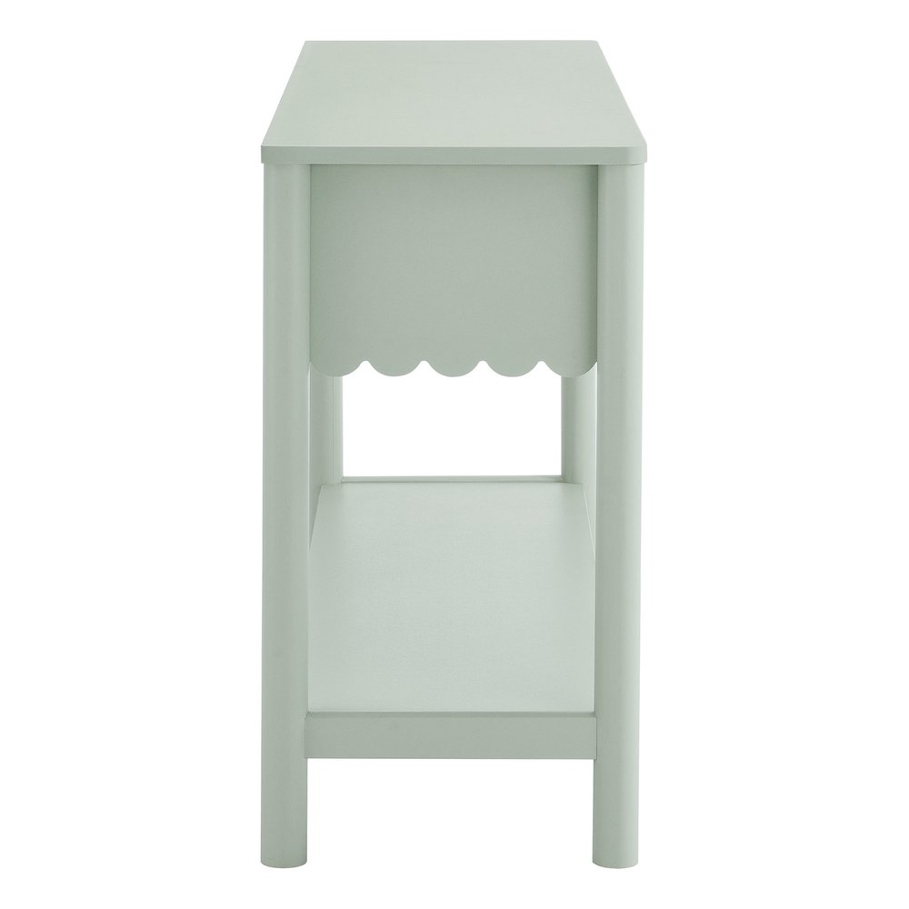 Emmeline 3-Drawer Scalloped Console Table