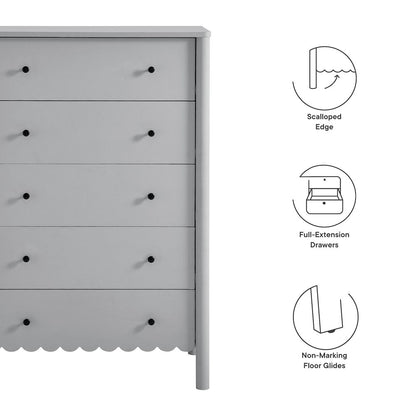 Emmeline Scalloped 5-Drawer Chest