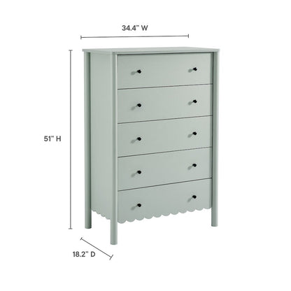 Emmeline Scalloped 5-Drawer Chest