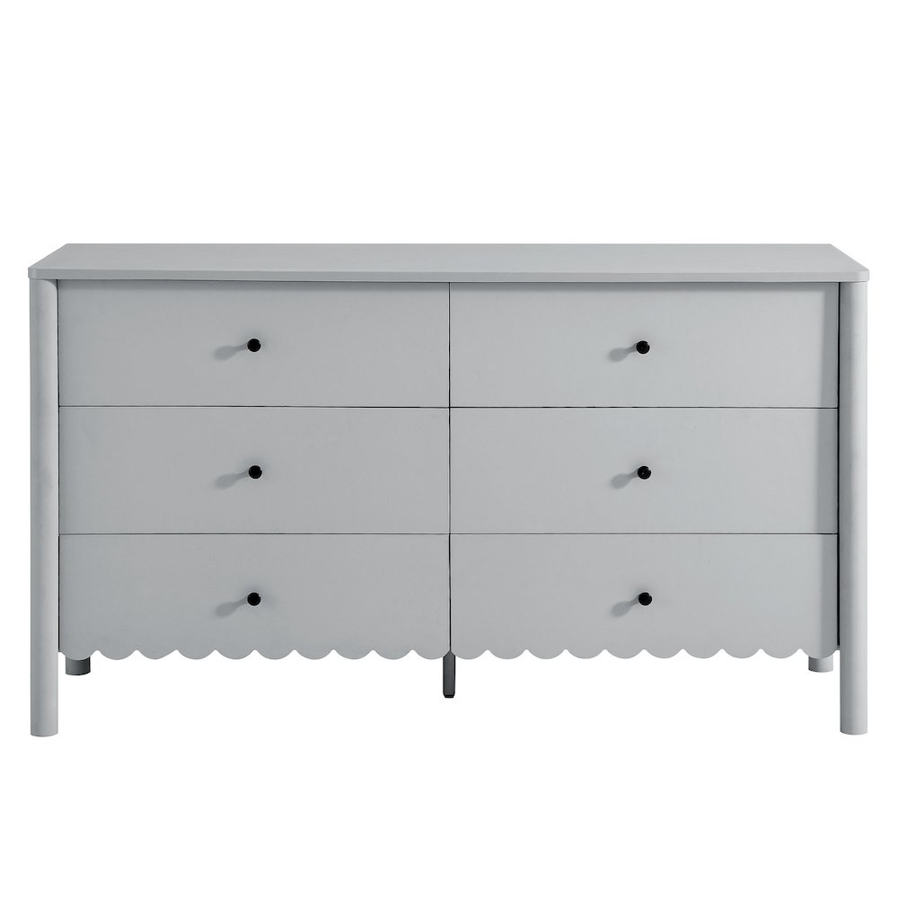 Emmeline Scalloped 6-Drawer Dresser