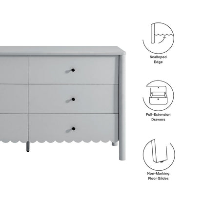 Emmeline Scalloped 6-Drawer Dresser