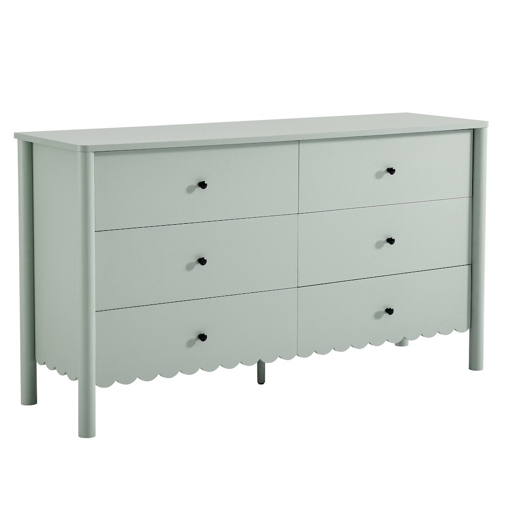 Emmeline Scalloped 6-Drawer Dresser