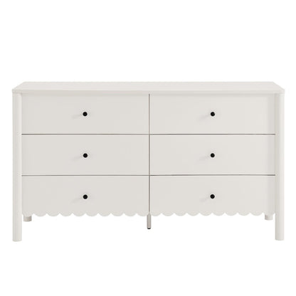 Emmeline Scalloped 6-Drawer Dresser