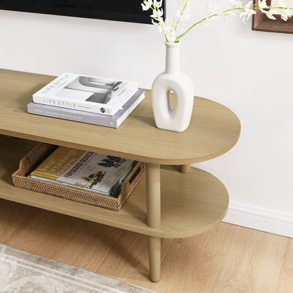 Torus Oval Wood TV Stand